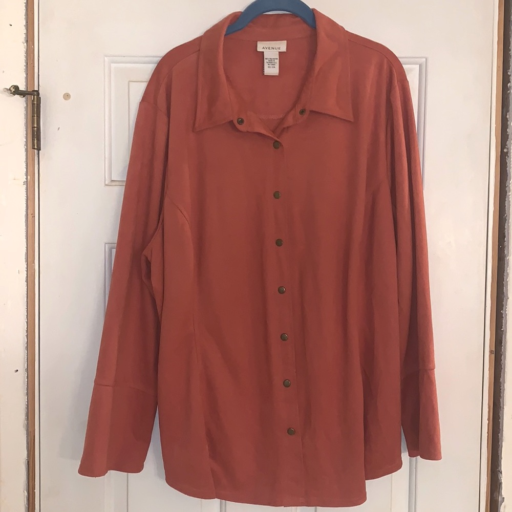 Peach long sleeves top